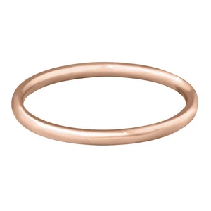 Troli Pozlacený minimalistický prsten z oceli Rose Gold 54 mm