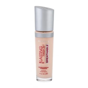 Rimmel Lasting Finish 25H Breathable tekutý make-up SPF 20 odtieň 010 Light Porcelain 30 ml