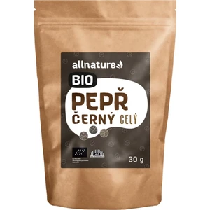 Allnature Pepř černý celý BIO 30 g