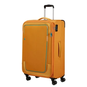 American Tourister Látkový cestovní kufr Pulsonic EXP XL 113/122 l - žlutá