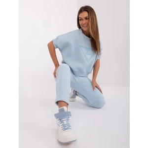 Light blue tracksuit with sweatshirt