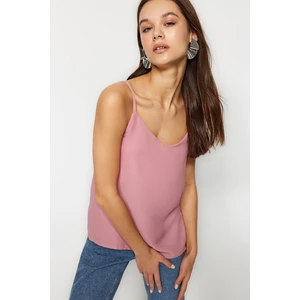 Trendyol Light Pink Basic Strappy Woven Blouse