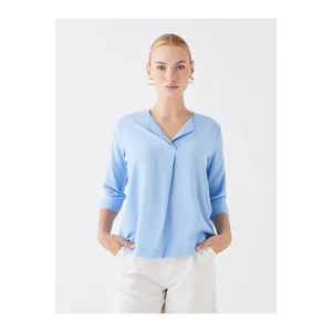 LC Waikiki Women's Loose Collar Plain Blouse