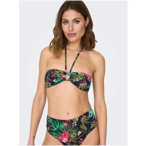 Green-blue women's patterned swimwear top ONLY Juliette - Women