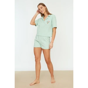 Trendyol Pajama Set - Grün - Unifarben