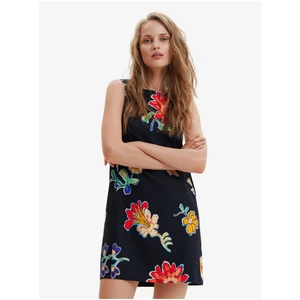 Black Women Floral Dress Desigual Sundance - Women