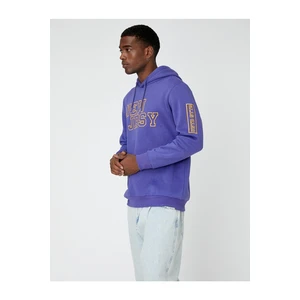 Koton College Printed Hooded Sweatshirt