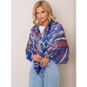 Cobalt patterned shawl
