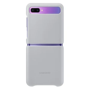 Tok Samsung Leather Cover EF-VF700LSE Samsung Galaxy Z Flip - F700, Silver