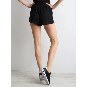 Black shorts with embroidery