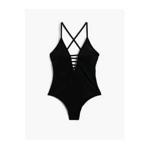 Koton V-Neck Swimwear with Thin Straps