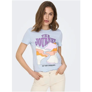 Light blue T-shirt ONLY Daphne - Women