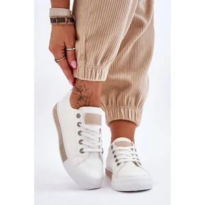 Women's low sneakers white-beige Demira