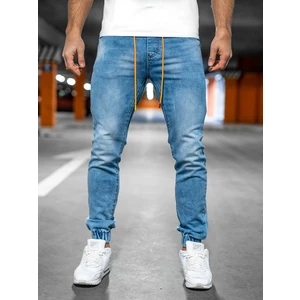 Modré pánské džínové jogger kalhoty Bolf TF162