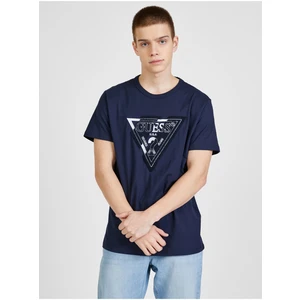 Dark Blue Men's T-Shirt Guess - Men's