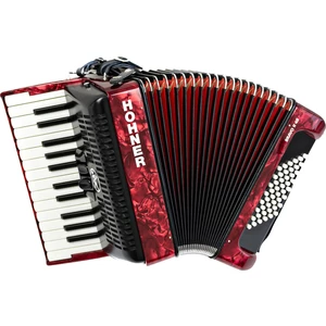 Hohner Bravo II 48 Piros Billentyűs harmonika