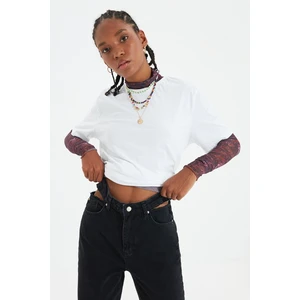 Trendyol Black Cut Out részletes High Waist 90's Wide Leg Jeans