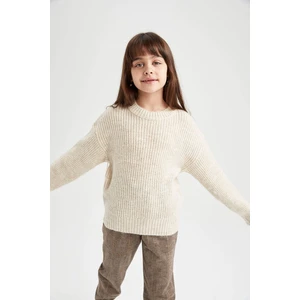 DEFACTO Girl Oversize Fit Crew Neck Pullover