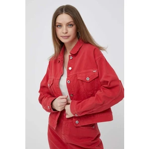 Red Denim Jacket Pepe Jeans - Women