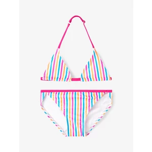 White Girly Striped Swimwear name it Ziza - Girls