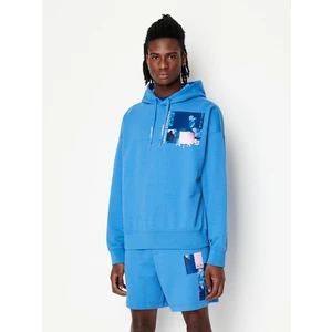 Blue Mens Hoodie Armani Exchange - Men