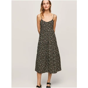 Black Women Floral Dress Pepe Jeans - Women