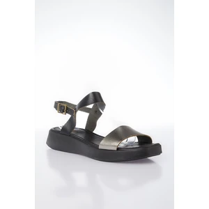 Yaya by Hotiç Women's Black Genuine Leather Sandals