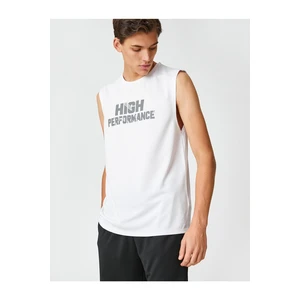 Koton Athletic Singlets, Sleeveless, Slogan Printed Crewneck