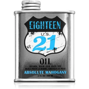 18.21 Man Made Absolute Mahogany vyživující olej na vlasy na obličej a vousy 60 ml