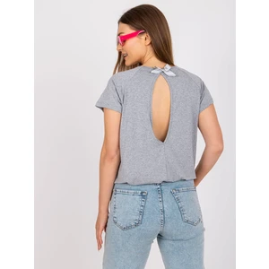 Basic gray melange blouse made of Lucienne viscose