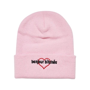 Bonjour Bitches Beanie baby pink