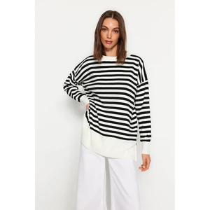 Trendyol Black Striped Knitwear Sweater