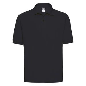 Men's Polycotton Polo Russell Black T-Shirt