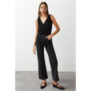 Trendyol Black High Waist Wide Leg Jeans