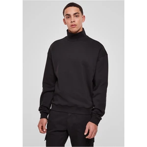 High Rib Neck Crew Black