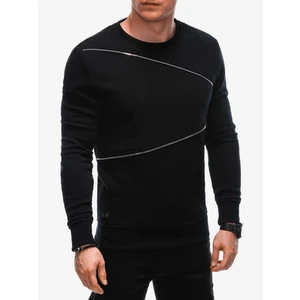 Edoti Men's sweatshirt with decorative zippers OM-SSNZ-22FW-005