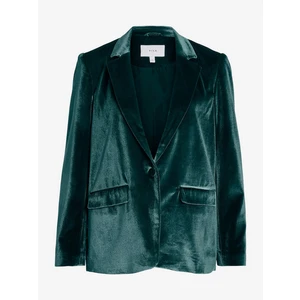 Dark green women's velvet jacket VILA Vicam - Women