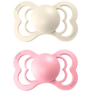 BIBS Supreme cumlík z prírodného kaučuku ivory baby/pink 1×2ks - veľkosť 2