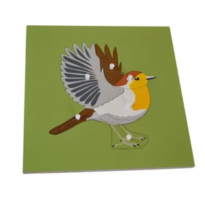 Montessori Vkladacie puzzle s kostrou vtáka