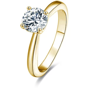 Beneto Pozlacený stříbrný prsten s krystaly AGG202 56 mm