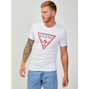 White Men's T-Shirt Guess - Men's