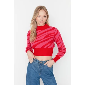 Trendyol Sweater - Red - Regular fit