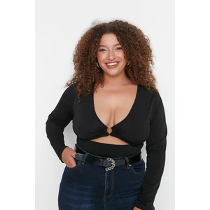 Trendyol Curve Plus Size Blouse - Black - Regular fit