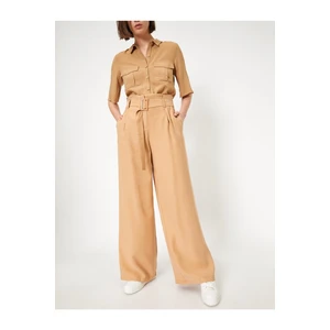 Koton Pants - Brown - Wide leg