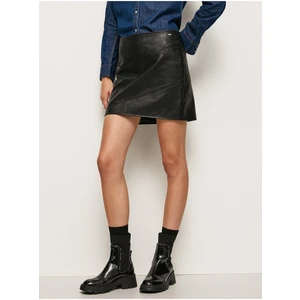 Black Leatherette Skirt Pepe Jeans Luna - Ladies