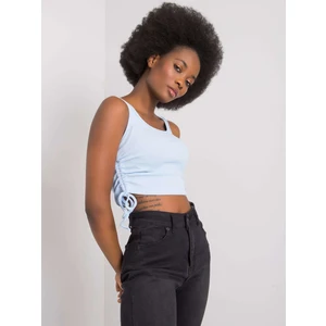 RUE PARIS Light blue crop top