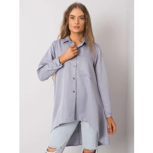 Women's gray asymmetrical shirt