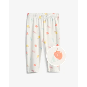 Bílé holčičí dětské legíny organic cotton crop leggings