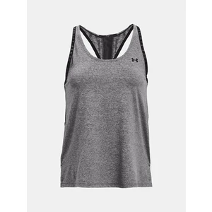 Under Armour UA Knockout Mesh Back Tank Šedá XL