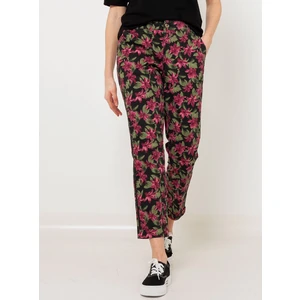 Black Floral Pants CAMAIEU - Women